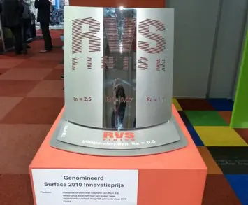 RVS finish met Ra = 0,5 bij glasparelstralen