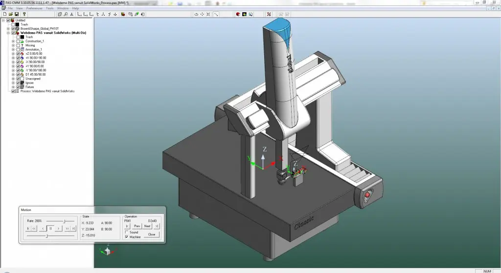 Machinesimulatie van het meetproces