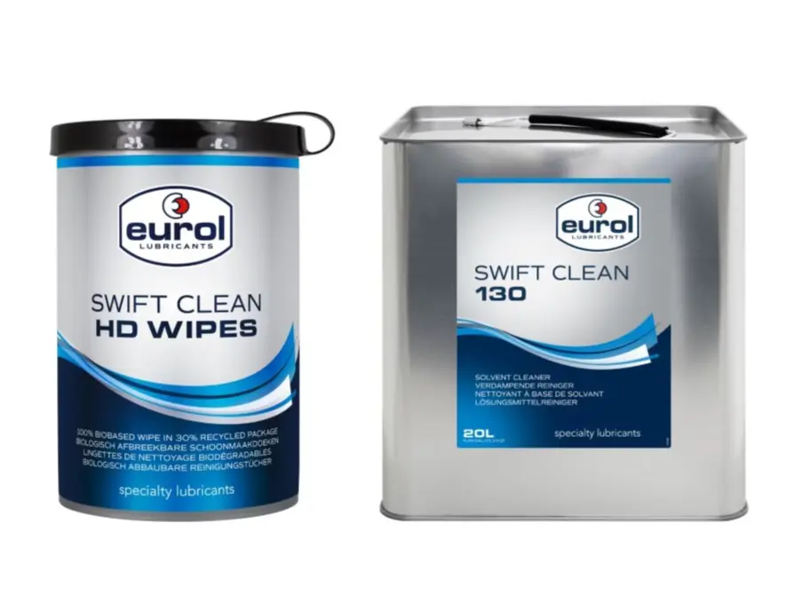 Eurol Swift Clean HD Wipes en Swift Clean 130 in 20L blik.