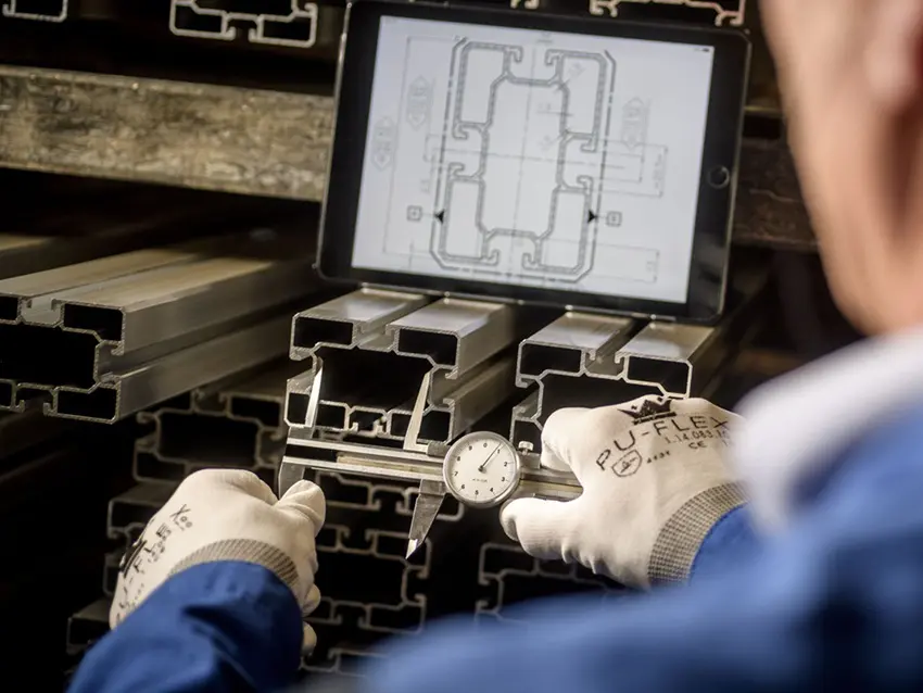 Aluminium extrusie-profielen bij Boal Extrusion.